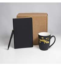 Набор подарочный ARISTOCRATIC: ежедневник, ручка, кружка; черный/золото