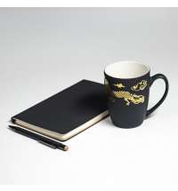 Набор подарочный ARISTOCRATIC: ежедневник, ручка, кружка; черный/золото
