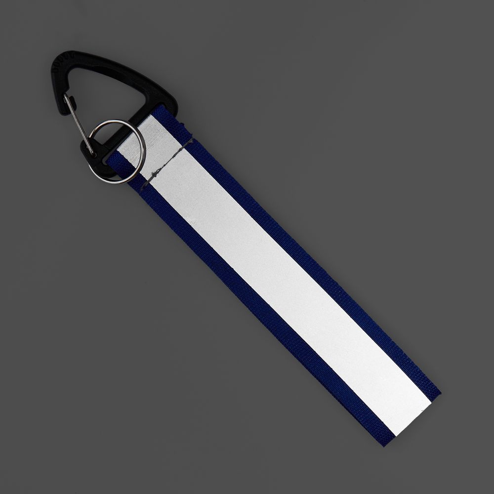 Светоотражающий брелок Flashline, серый с синим