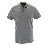 Рубашка поло мужская черный меланж «PANAME MEN»