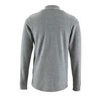 Рубашка поло мужская с длинным рукавом PERFECT LSL MEN, серый меланж