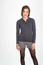 Рубашка поло женская с длинным рукавом PERFECT LSL WOMEN, темно-синяя