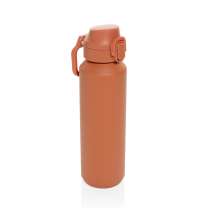 Спортивная бутылка Via из переработанной стали RCS с карабином, 600 мл