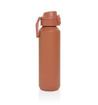 Спортивная бутылка Via из переработанной стали RCS с карабином, 600 мл