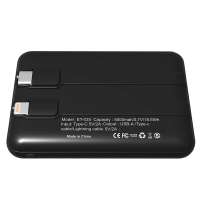 Внешний аккумулятор Eron с подсветкой гравировки, 5000 mAh, чёрный/белый