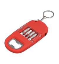 Брелок-открывалка с отвертками и фонариком &laquo;Uni&raquo; софт-тач