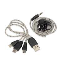 Набор &laquo;In motion&raquo; с наушниками и зарядным кабелем 3 в 1