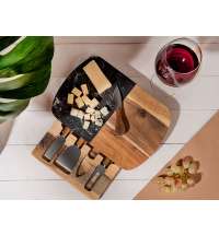 Набор для сыра в подарочной коробке из акации и мрамора &laquo;Date&raquo;