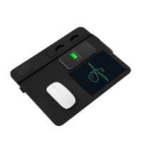 Многофункциональный коврик для мыши &laquo;Multi Pad&raquo; с беспроводной зарядкой и LCD экраном, 10 Вт