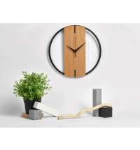 Деревянные часы с металлическим ободом &laquo;Time Wheel&raquo;
