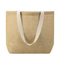 Сумка Jute джутовая с широким дном и карманом