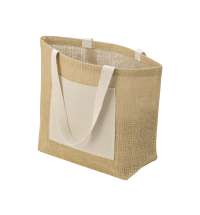 Сумка Jute джутовая с широким дном и карманом