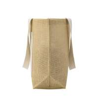 Сумка Jute джутовая с широким дном и карманом