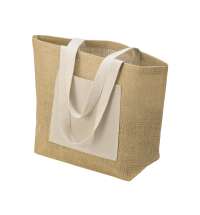 Сумка Jute джутовая с широким дном и карманом