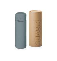 Вакуумная термокружка c кнопкой &laquo;Guard&raquo;, soft-touch, 400 мл, тубус