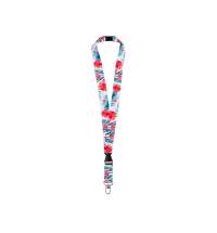 Ланъярд под сублимацию с карабином, межуровневым замком и замком обрыва, 2,5 см