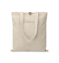 Cумка &laquo;Clip&raquo; из хлопка 340&nbsp;г/м2 с застежкой из экокожи