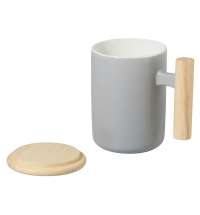 Кружка с ручкой и крышкой из каучукового дерева &laquo;Jeny&raquo;