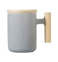 Кружка с ручкой и крышкой из каучукового дерева &laquo;Jeny&raquo;
