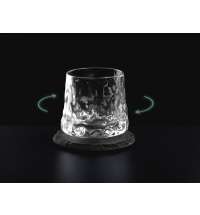 Вращающийся бокал для виски на сланцевом костере &laquo;Bromo&raquo;