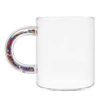 Стеклянная кружка с блестками в ручке &laquo;Feria&raquo;