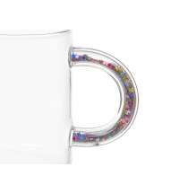 Стеклянная кружка с блестками в ручке &laquo;Feria&raquo;