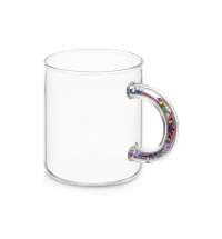 Стеклянная кружка с блестками в ручке &laquo;Feria&raquo;