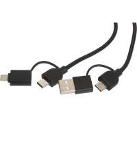 Универсальный зарядный кабель из переработанных ПЭТ и ТПЕ &laquo;Acalypha&raquo;, быстрая зарядка 25 Вт