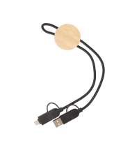 Универсальный зарядный кабель из переработанных ПЭТ и ТПЕ &laquo;Acalypha&raquo;, быстрая зарядка 25 Вт