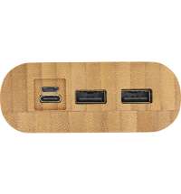 Портативное зарядное устройство &laquo;Tulda&raquo; из бамбука, 20000 mAh