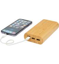 Портативное зарядное устройство &laquo;Tulda&raquo; из бамбука, 20000 mAh