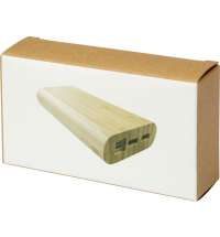 Портативное зарядное устройство &laquo;Tulda&raquo; из бамбука, 20000 mAh