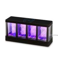 Часы с LED-подсветкой и беспроводной зарядкой &laquo;Cyber&raquo;, 10 Вт