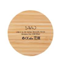 Беспроводное зарядное устройство с подсветкой лого &laquo;Reedia S3&raquo;, 15 Вт