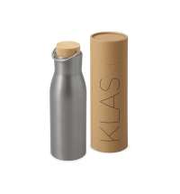 Вакуумная термобутылка с бамбуковой крышкой &laquo;Klas&raquo;, 500 мл