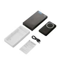 Беспроводной внешний аккумулятор с подсветкой лого и подставкой &laquo;Magflash&raquo;, 10000 мАч, 15 Вт