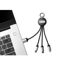 Зарядный кабель 3-в-1 с подсветкой лого &laquo;Ion mini&raquo;