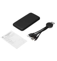 Набор из внешнего аккумулятора и универсального кабеля с подсветкой лого &laquo;Reserve LED&raquo;, 10000mAh