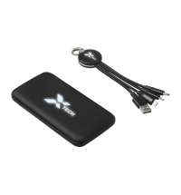 Набор из внешнего аккумулятора и универсального кабеля с подсветкой лого &laquo;Reserve LED&raquo;, 10000mAh