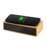 Часы настольные с беспроводной зарядкой &laquo;Index&raquo;, 10 Вт