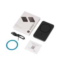 Магнитный беспроводной внешний аккумулятор &laquo;Razor&raquo;, металл, 5000 mAh