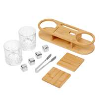 Набор для виски на бамбуковой подставке &laquo;Boulevardier&raquo;