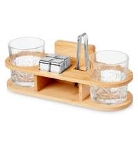 Набор для виски на бамбуковой подставке &laquo;Boulevardier&raquo;