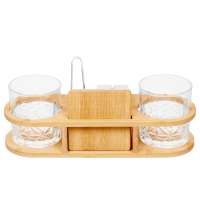 Набор для виски на бамбуковой подставке &laquo;Boulevardier&raquo;