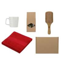 Подарочный набор для ванны с полотенцем, расческой и кружкой