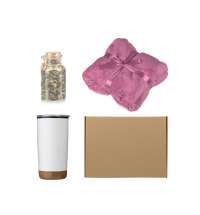 Подарочный набор с пледом, термокружкой и чаем