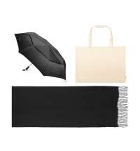 Подарочный набор с зонтом и палантином в шопере