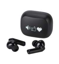 Беспроводные наушники с шумоподавлением ENC и подсветкой лого &laquo;Lites&raquo; с гравировкой