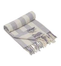 Плед &laquo;Reglet&raquo; из хлопка с бахромой