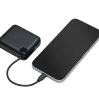 Внешний аккумулятор со встроенным кабелем &laquo;Liri&raquo;, QC/PD, 10000 мАч